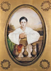 Porträt von Gaspard Deburau als Pierrot, ca. 1815